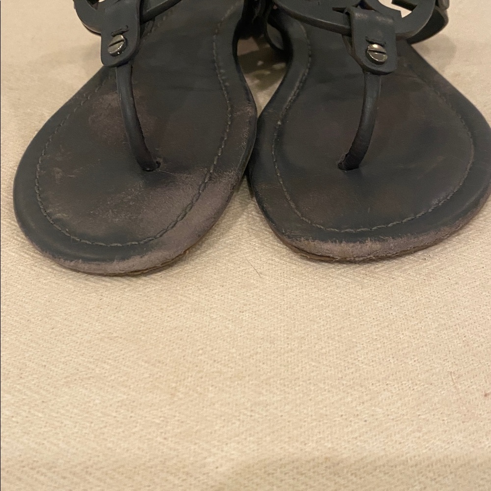 Tory Burch, navy blue Miller sandals. Size 9. - Picture 3 of 7